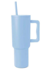 Cargar imagen en el visor de la galería, Monochromatic Stainless Steel Tumbler with Matching Straw