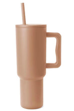 Cargar imagen en el visor de la galería, Monochromatic Stainless Steel Tumbler with Matching Straw