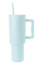Cargar imagen en el visor de la galería, Monochromatic Stainless Steel Tumbler with Matching Straw