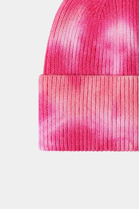 Tie-Dye Cuffed Rib-Knit Beanie Hat